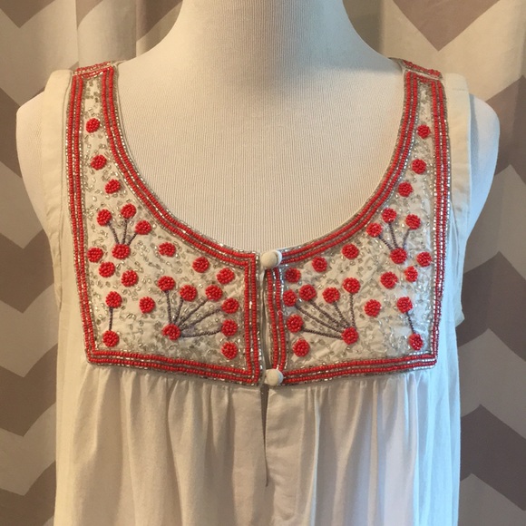 French Connection Beaded Sleeveless Top - Picture 2 of 7